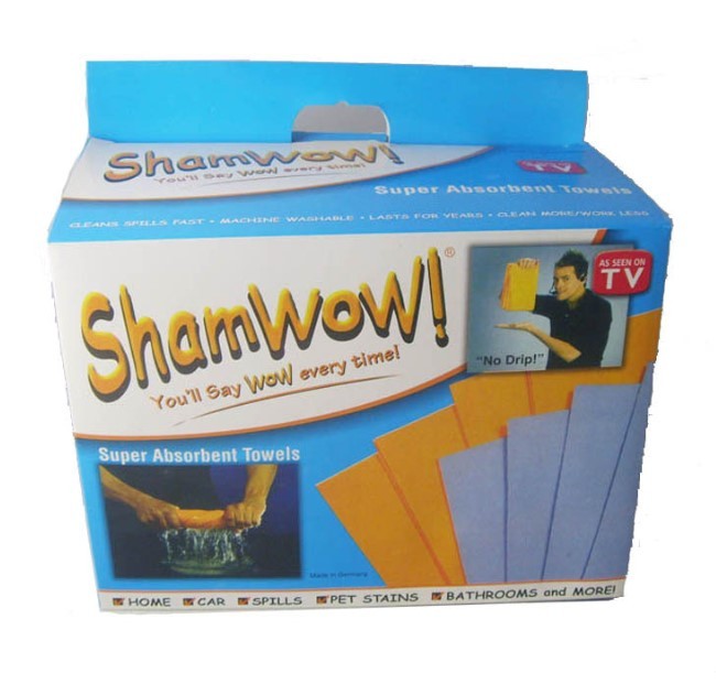 ShamWow The Original Super Absorbent Multi-Purpose Cleaning Shammy Towel  Cloth
